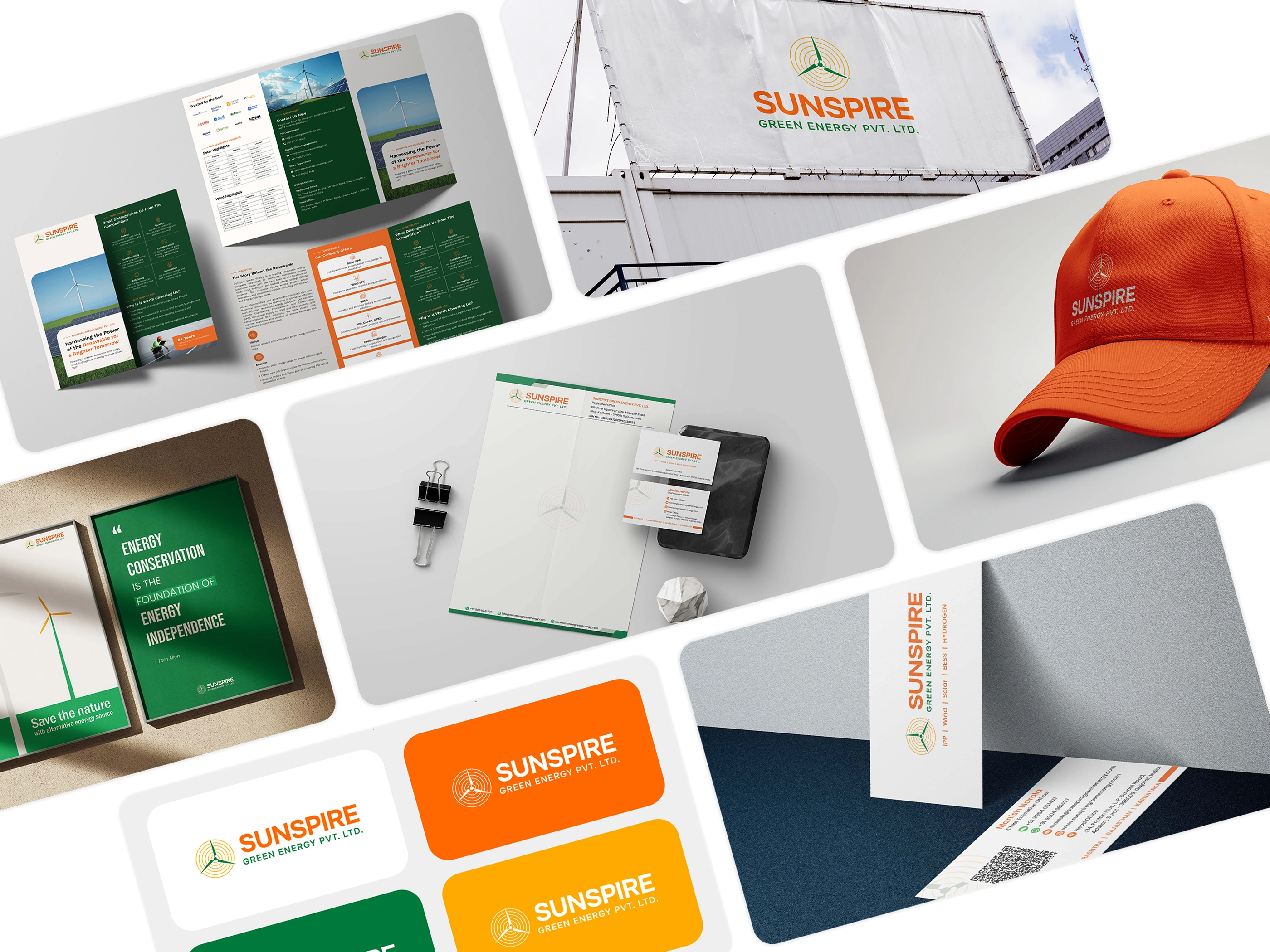 Sunspire Green Energy Identity Layout Branding