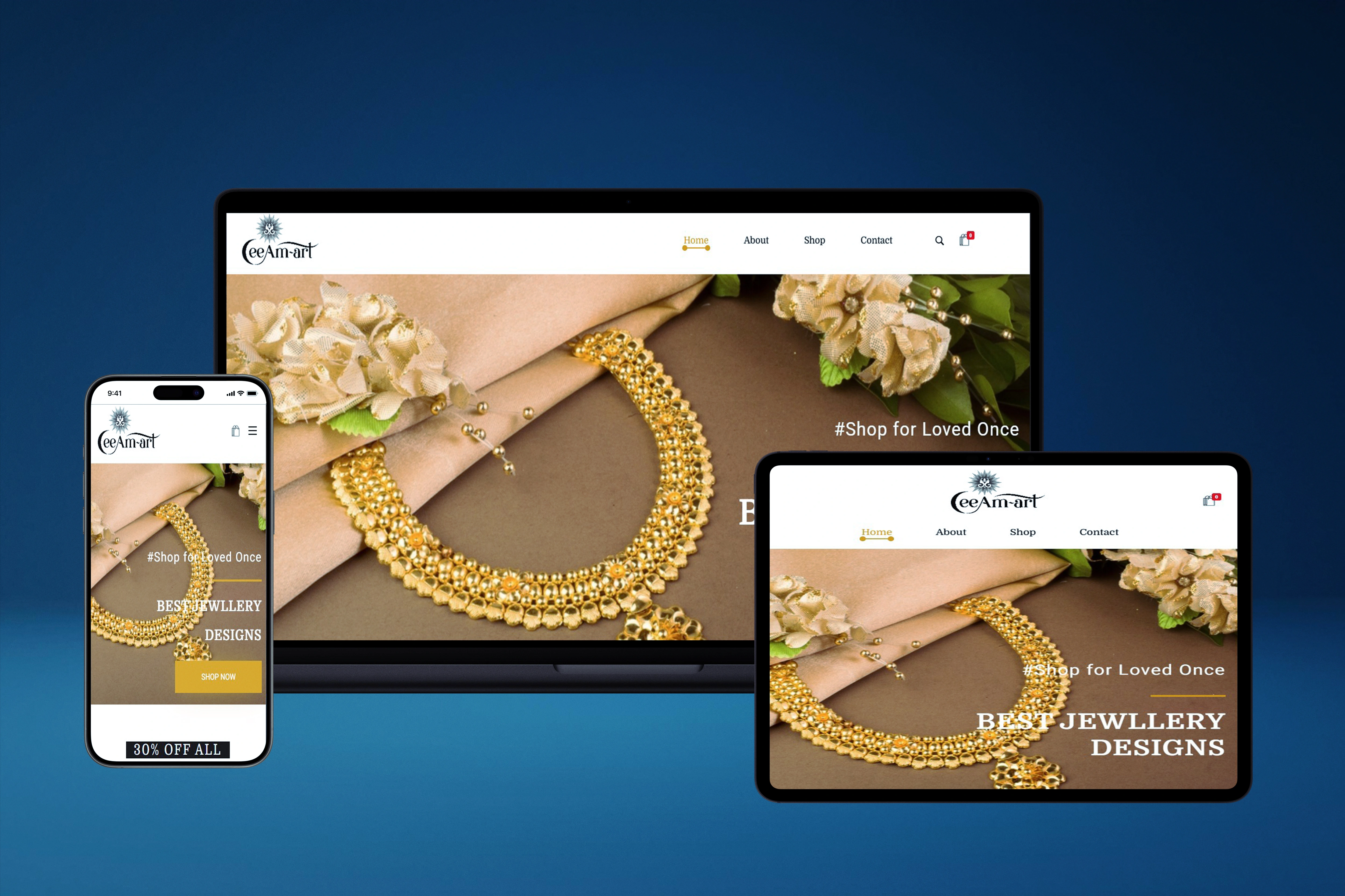 CeeAm Art – Responsive E-Commerce Jewelry Platform